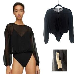 Wilfred Talmont Sheer Overlay Bodysuit